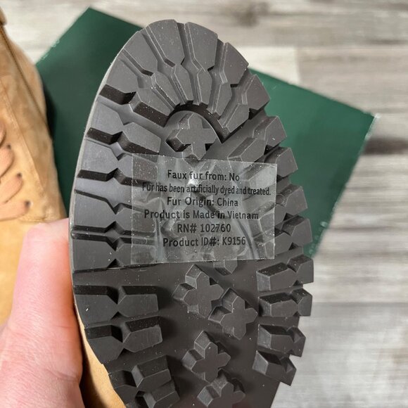 Kate Spade Raegan Classic Saddle Lace Up Boots Faux Fur NIB Brown Women’s Sz 7 - Picture 10 of 12